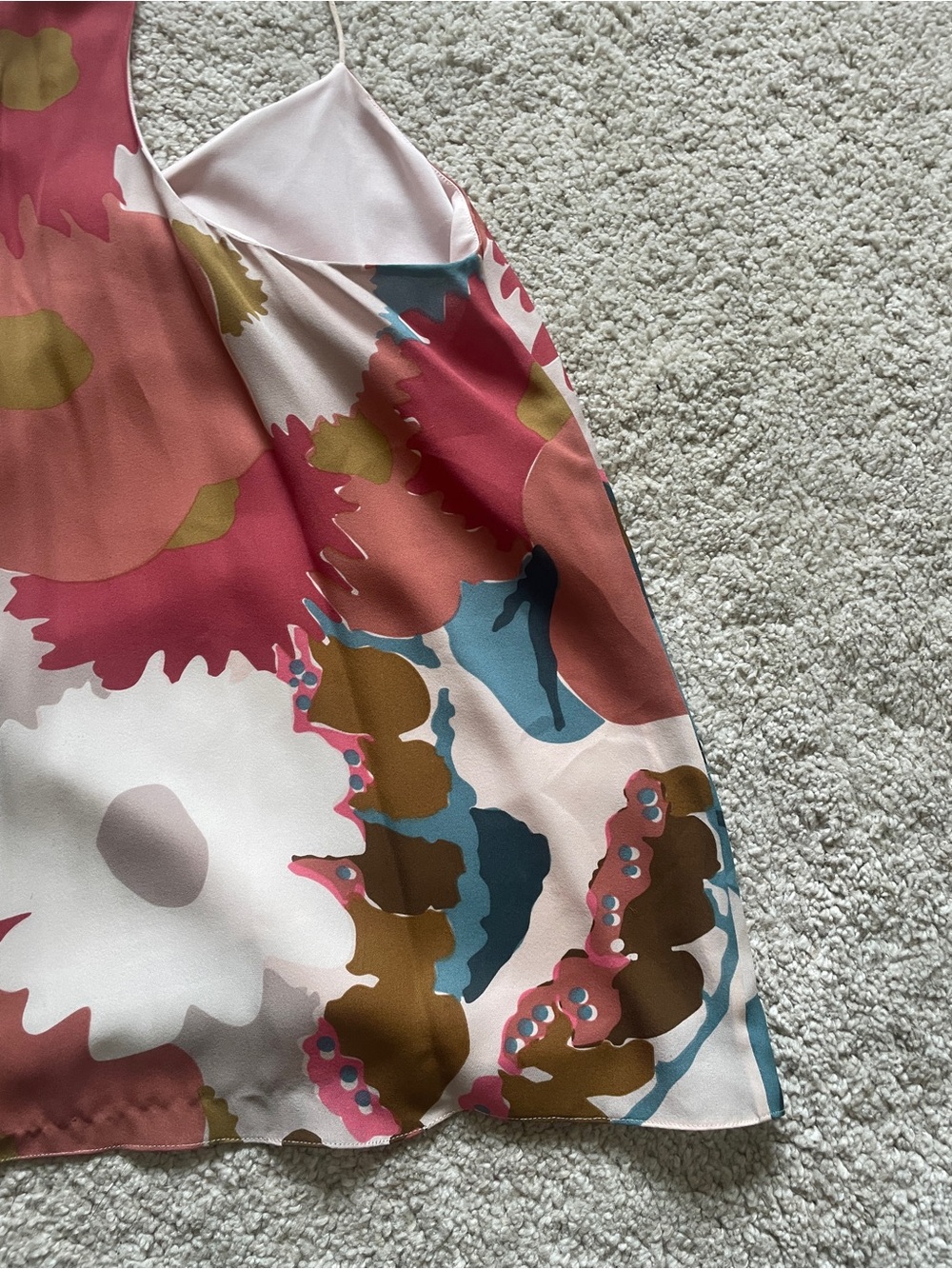 Tibi silk abstract floral racerback camisole top size 6 - Picture 7 of 8
